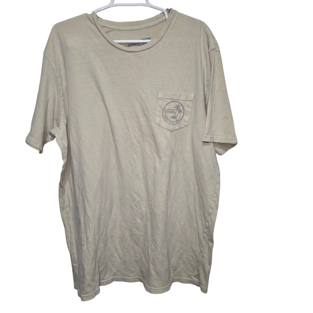 Vans Off The Wall Pocket Tee XXL Beige Skate Shirt